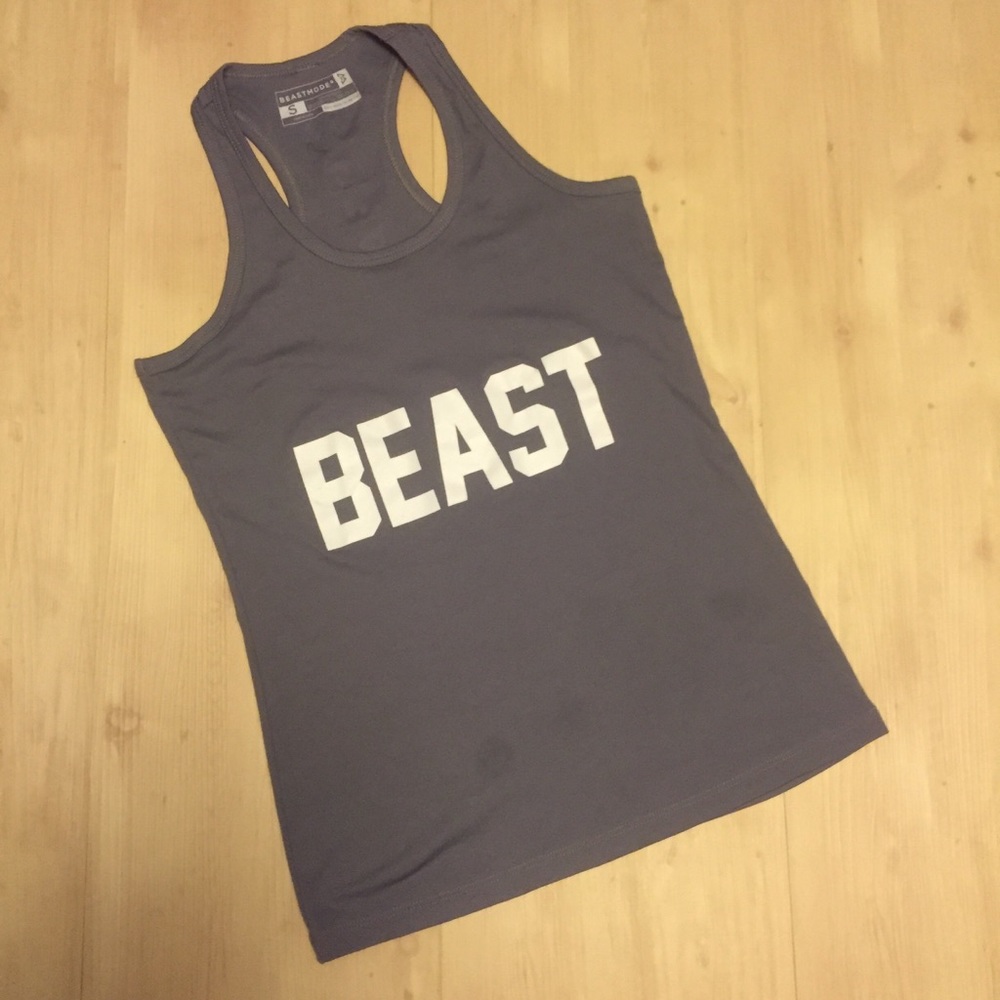 Authentic Beast mode logo Racerback tank top